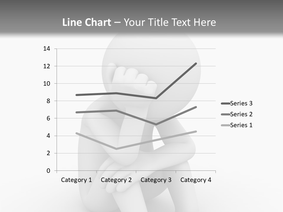 Cartoon Depression Emotional Stress PowerPoint Template