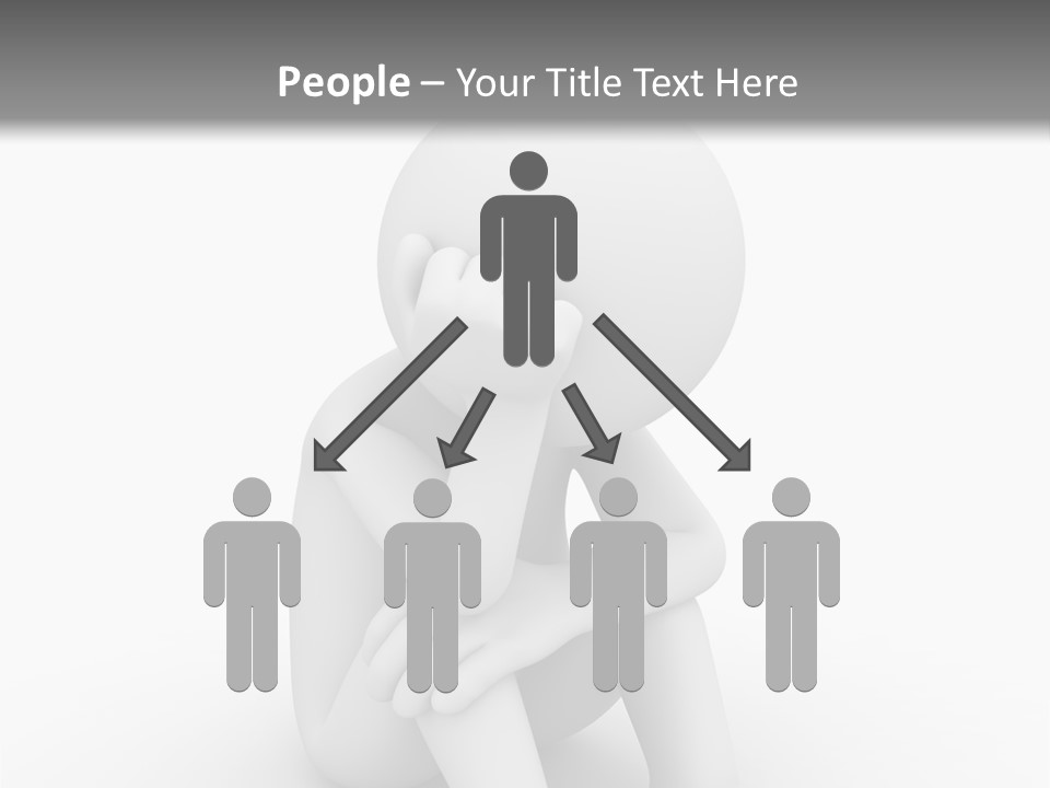 Cartoon Depression Emotional Stress PowerPoint Template