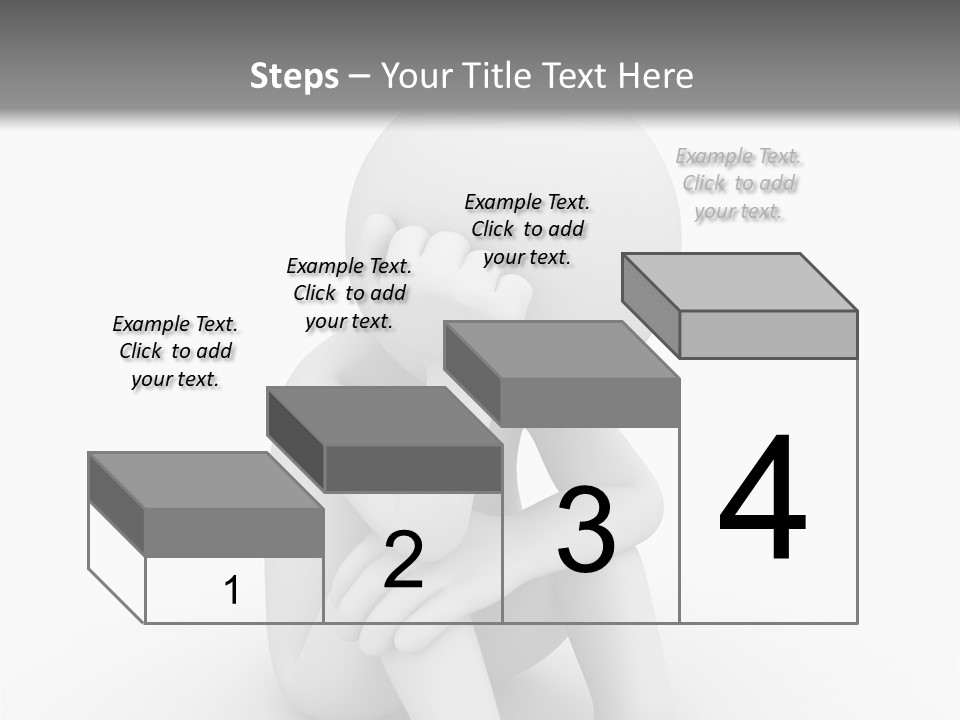 Cartoon Depression Emotional Stress PowerPoint Template
