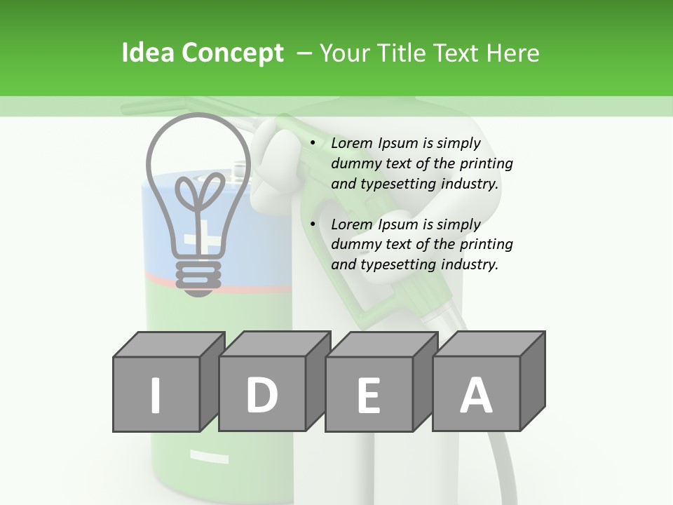 Isolated Octane Fill PowerPoint Template