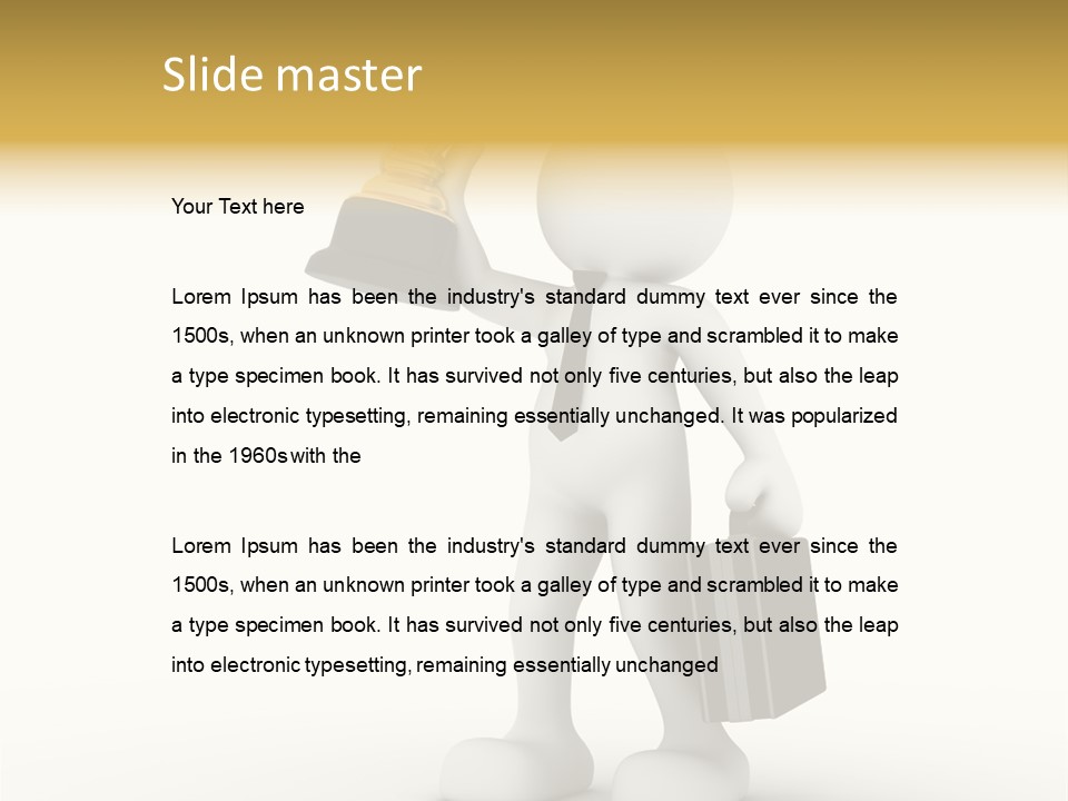Shape Handle Briefcase PowerPoint Template
