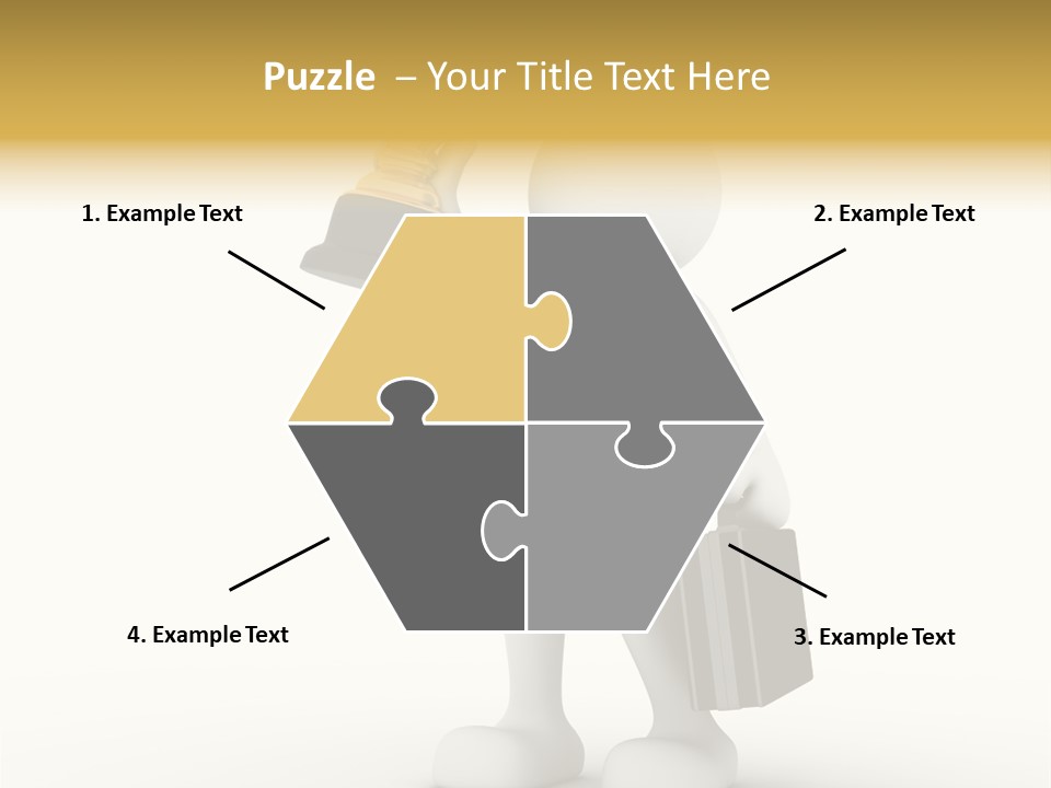 Shape Handle Briefcase PowerPoint Template