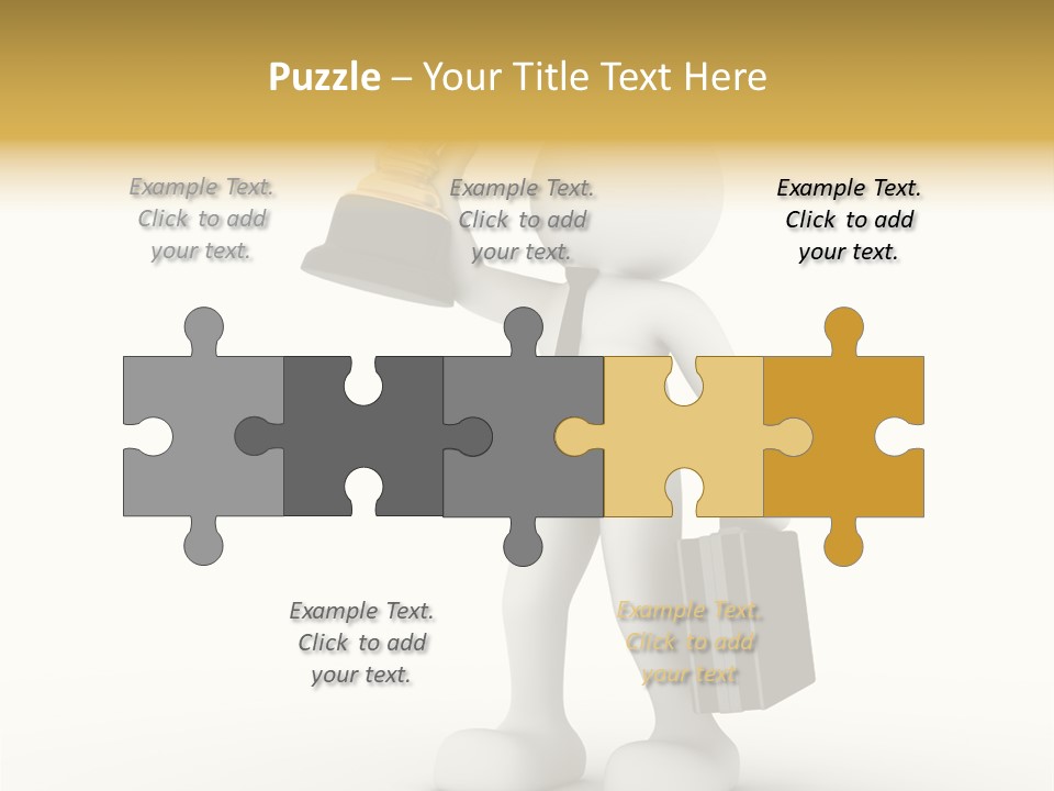 Shape Handle Briefcase PowerPoint Template