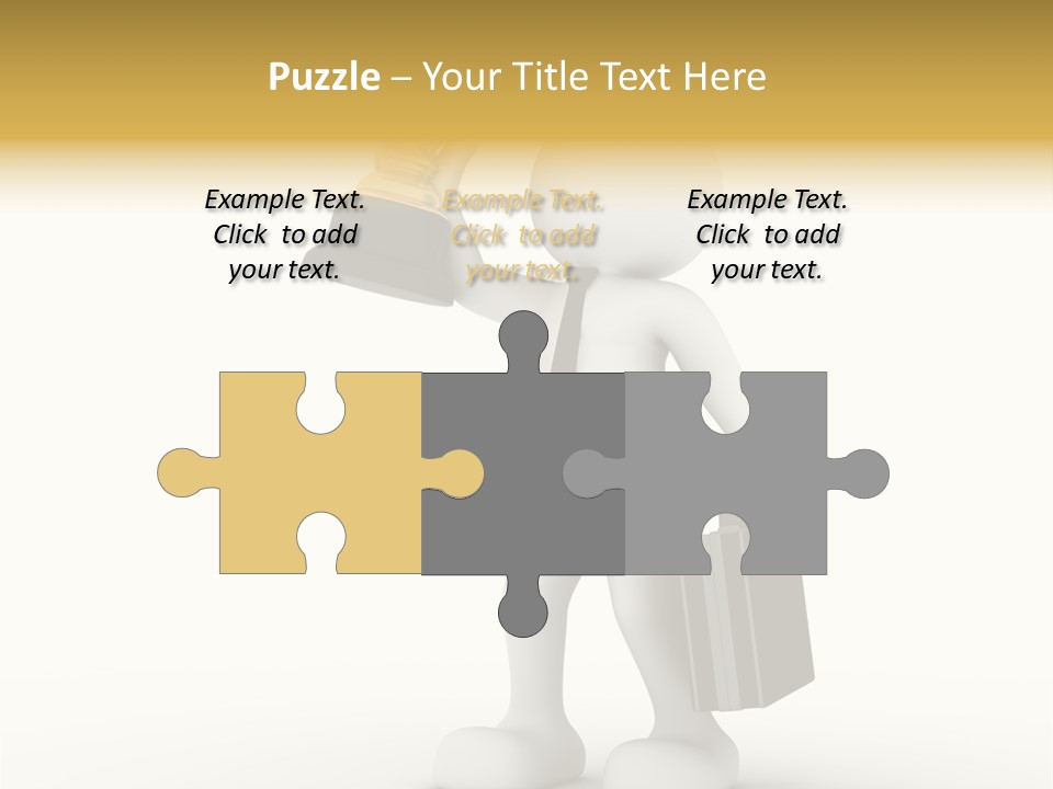 Shape Handle Briefcase PowerPoint Template