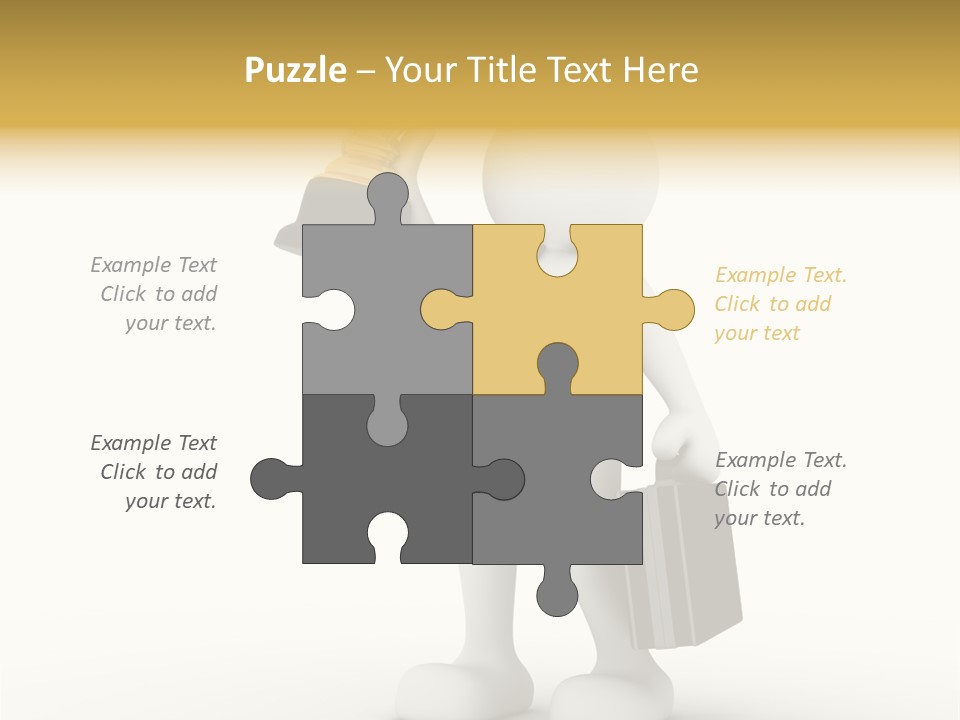 Shape Handle Briefcase PowerPoint Template