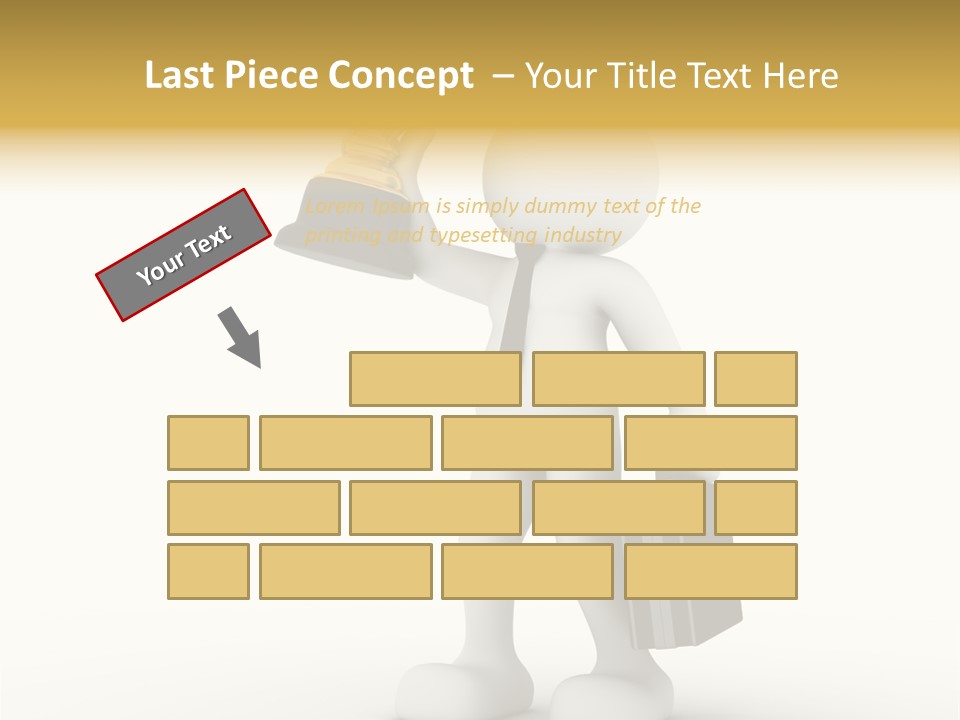 Shape Handle Briefcase PowerPoint Template