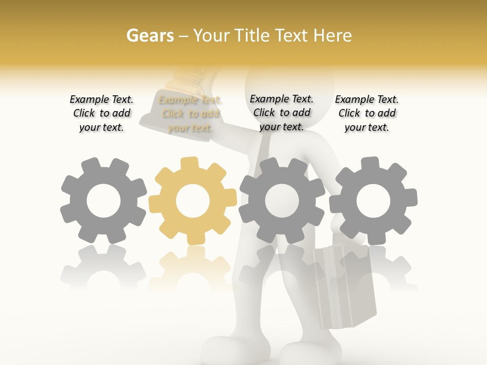 Shape Handle Briefcase PowerPoint Template