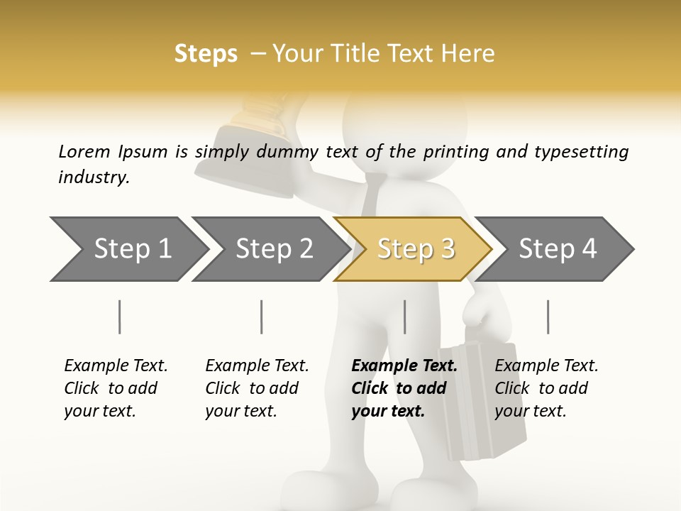 Shape Handle Briefcase PowerPoint Template