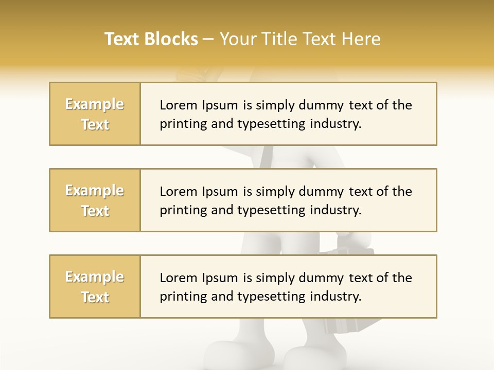 Shape Handle Briefcase PowerPoint Template