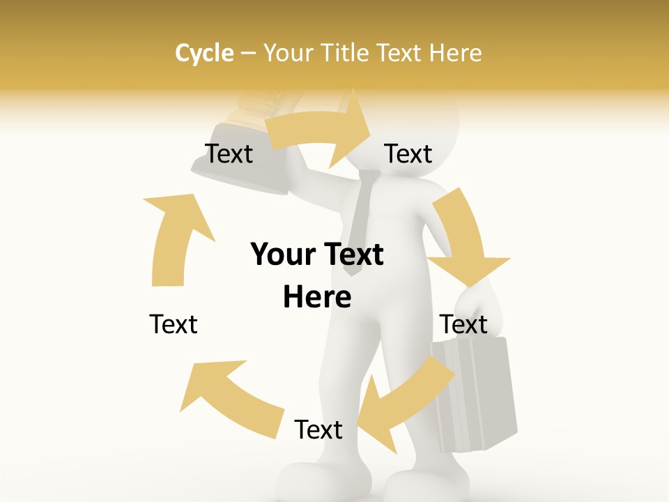 Shape Handle Briefcase PowerPoint Template