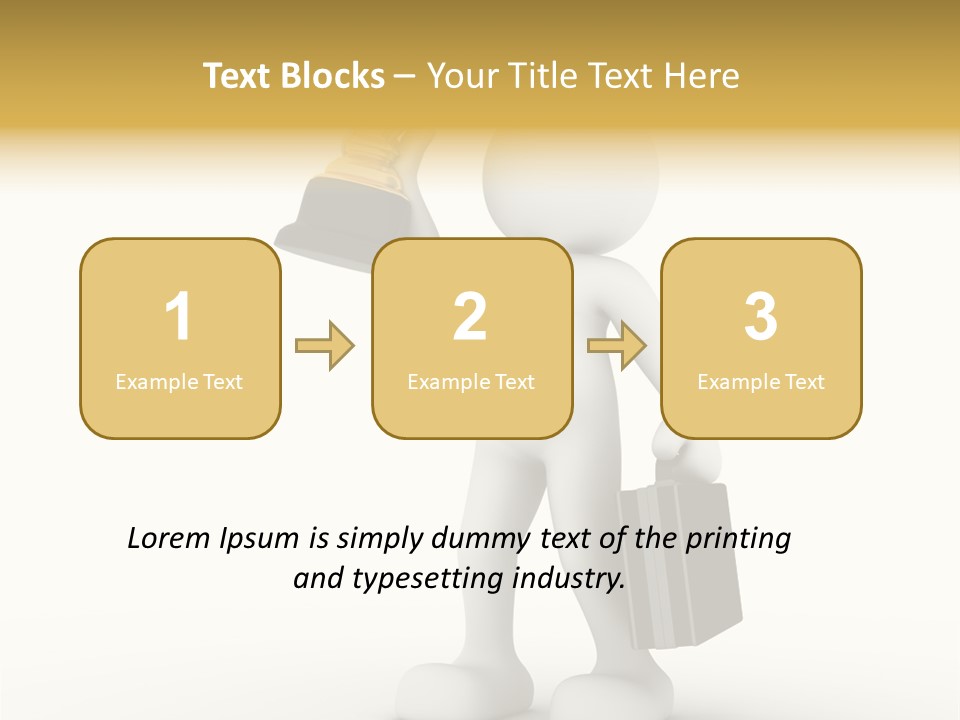 Shape Handle Briefcase PowerPoint Template
