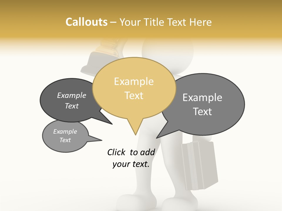 Shape Handle Briefcase PowerPoint Template