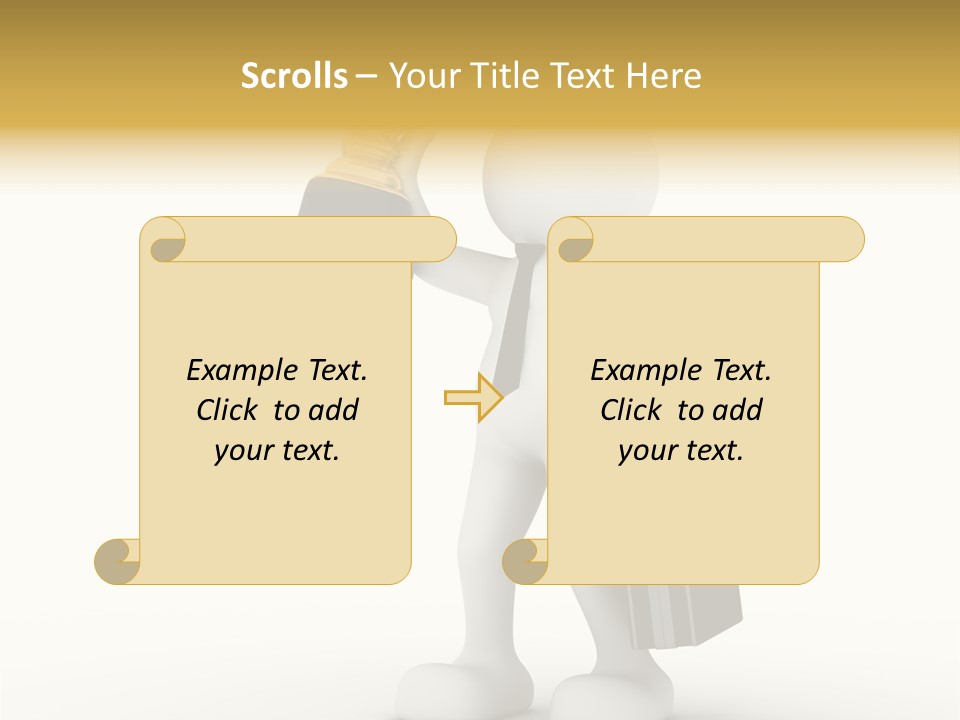 Shape Handle Briefcase PowerPoint Template