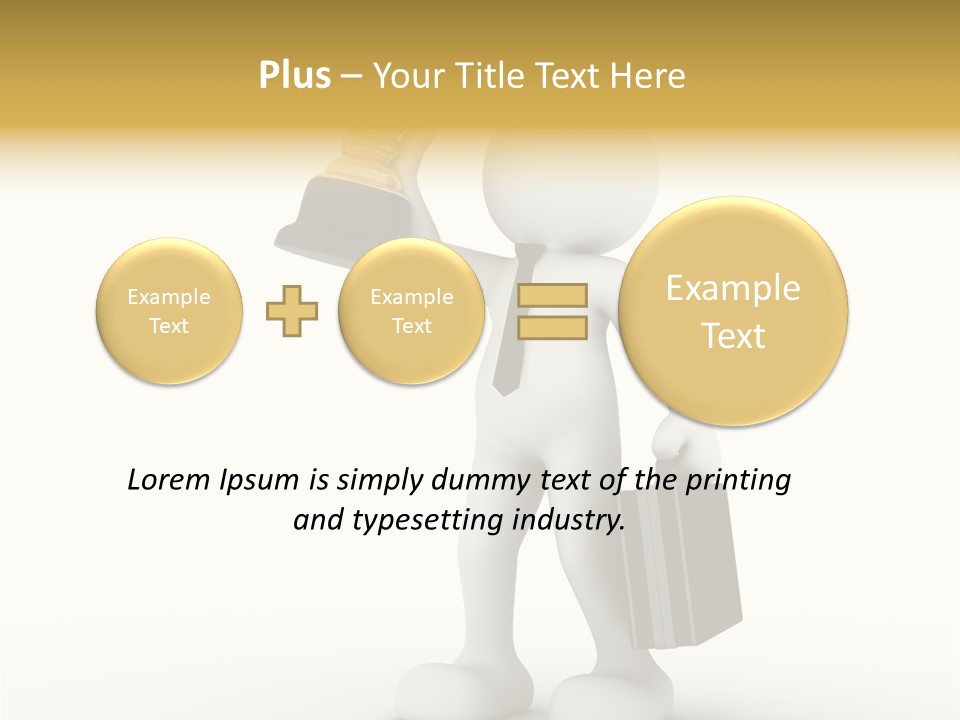 Shape Handle Briefcase PowerPoint Template