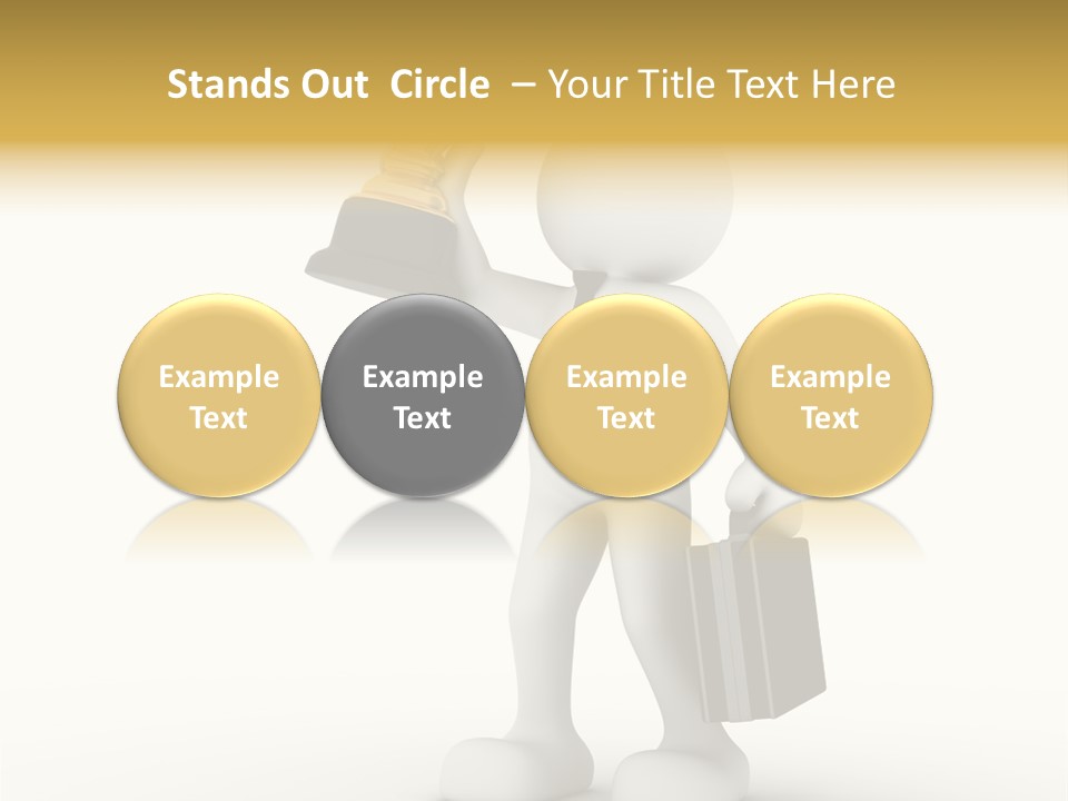 Shape Handle Briefcase PowerPoint Template