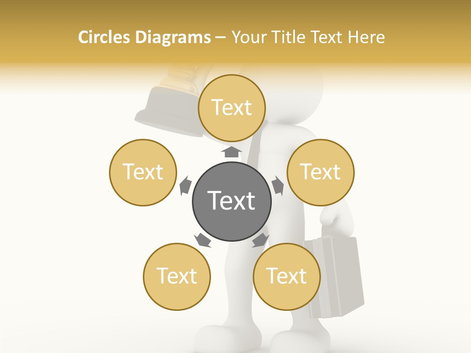 Shape Handle Briefcase PowerPoint Template