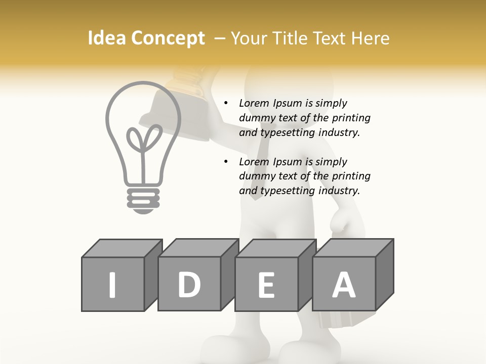 Shape Handle Briefcase PowerPoint Template