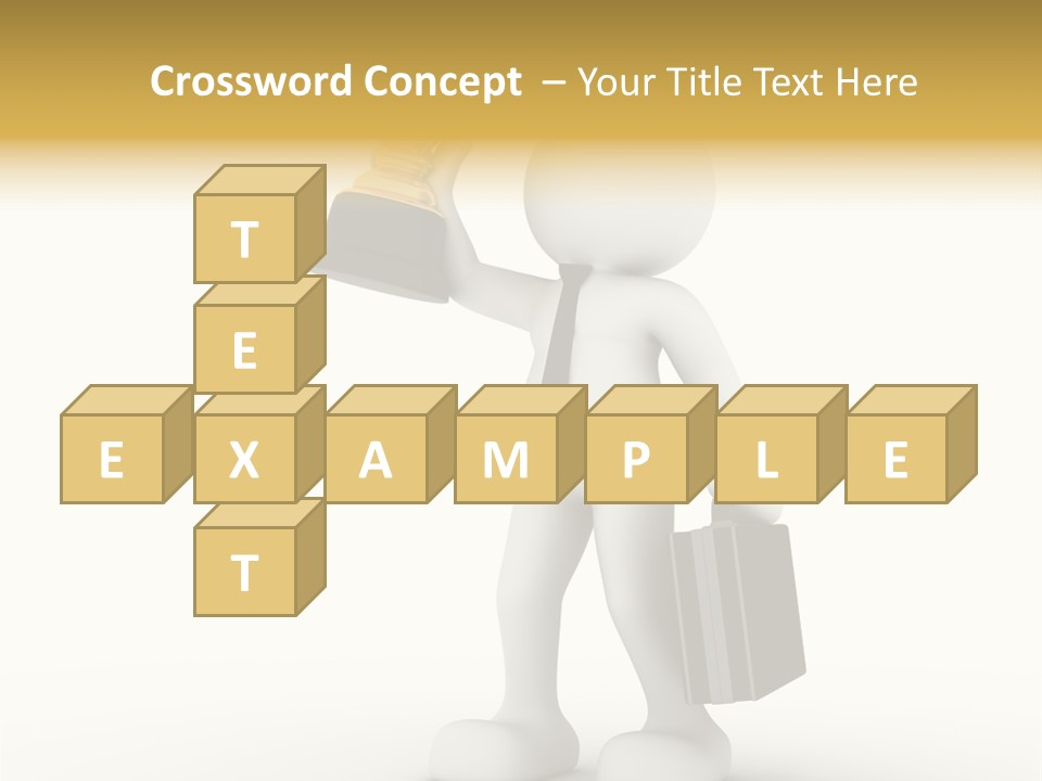 Shape Handle Briefcase PowerPoint Template