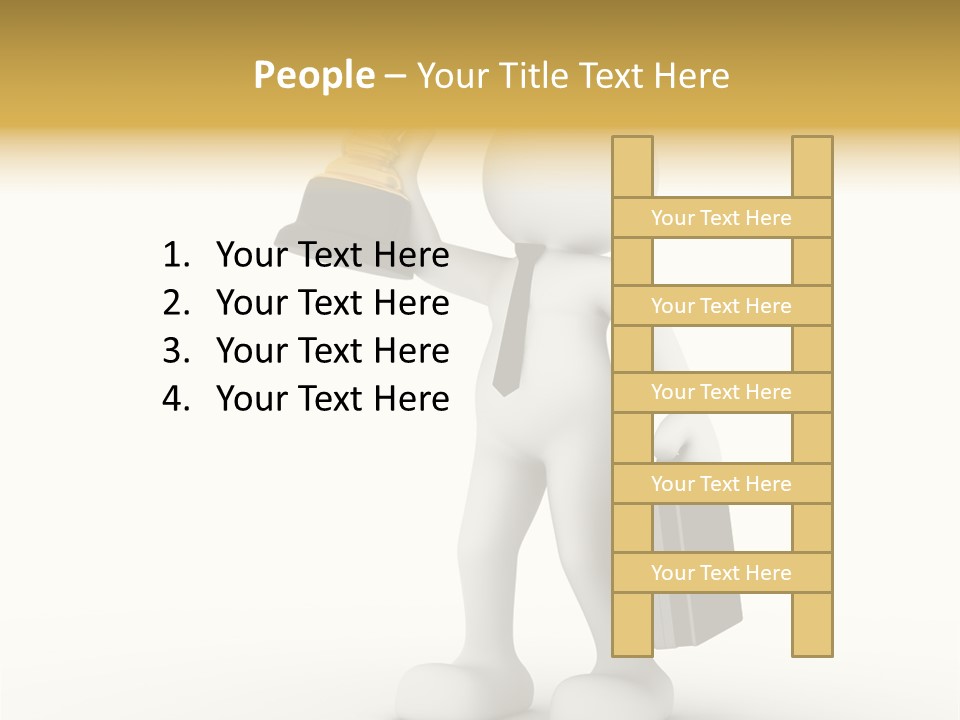 Shape Handle Briefcase PowerPoint Template