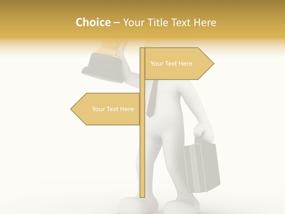 Shape Handle Briefcase PowerPoint Template
