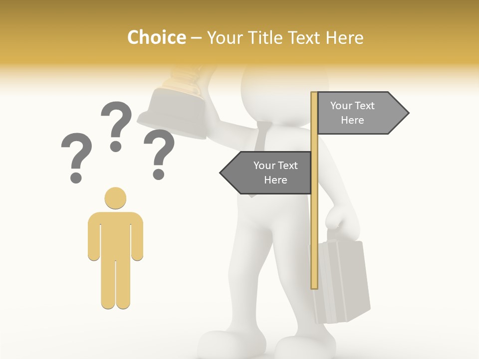 Shape Handle Briefcase PowerPoint Template