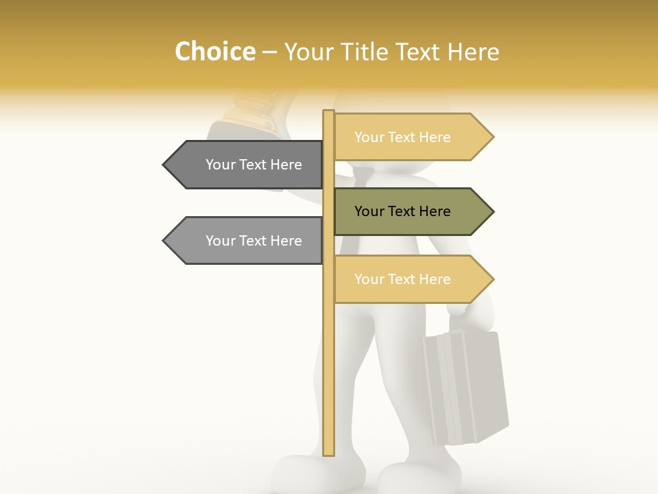 Shape Handle Briefcase PowerPoint Template