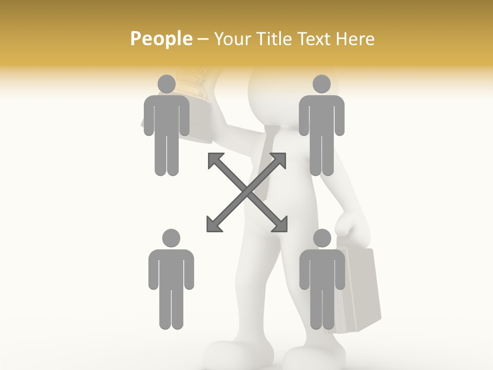 Shape Handle Briefcase PowerPoint Template