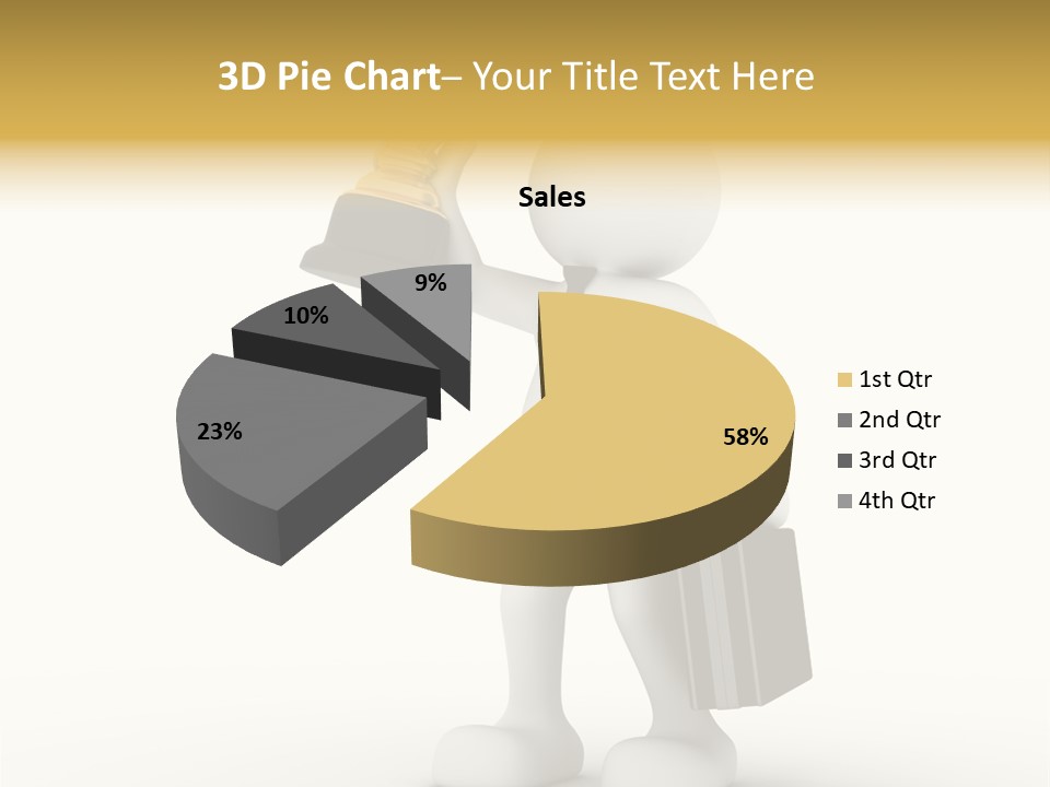 Shape Handle Briefcase PowerPoint Template