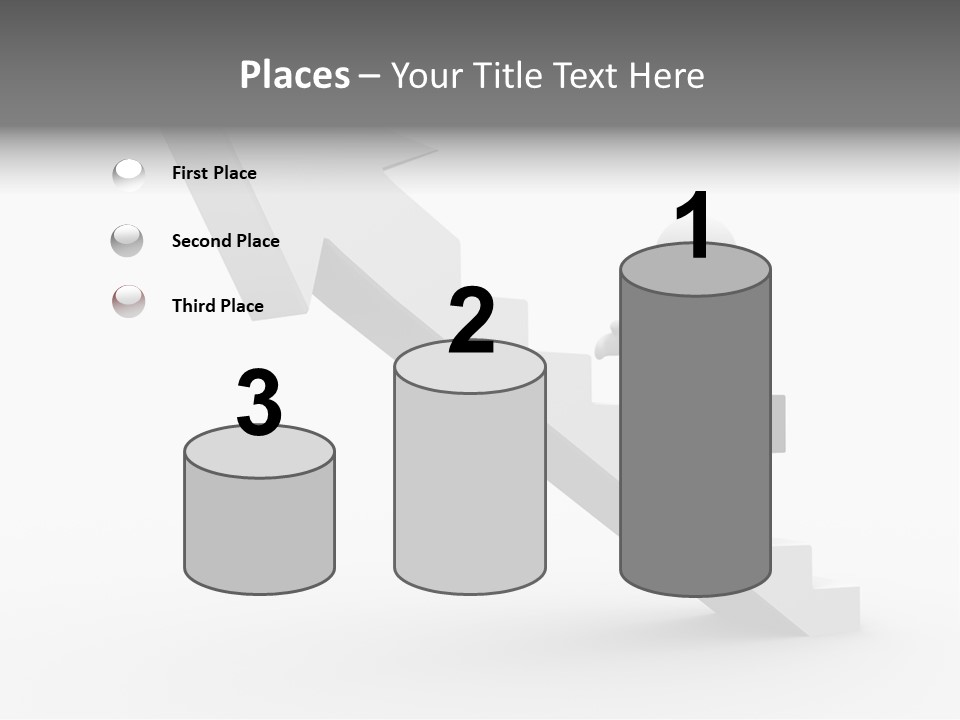 Businessman Progress Briefcae PowerPoint Template