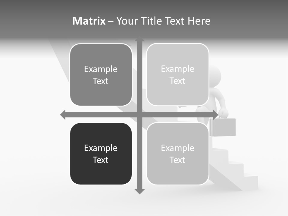 Businessman Progress Briefcae PowerPoint Template