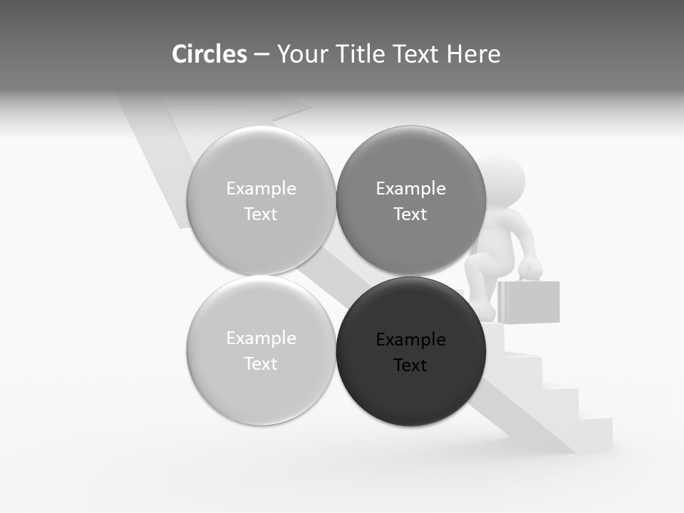 Businessman Progress Briefcae PowerPoint Template