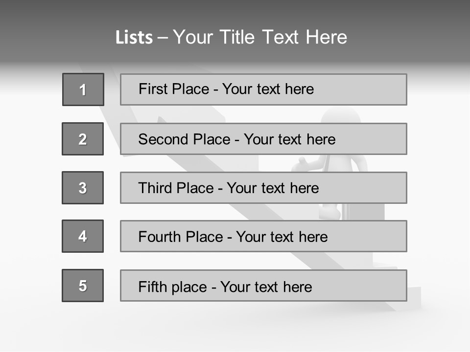 Businessman Progress Briefcae PowerPoint Template
