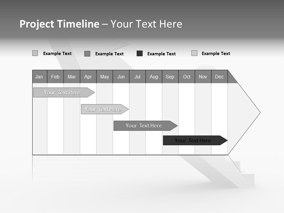 Businessman Progress Briefcae PowerPoint Template