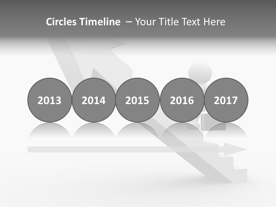 Businessman Progress Briefcae PowerPoint Template