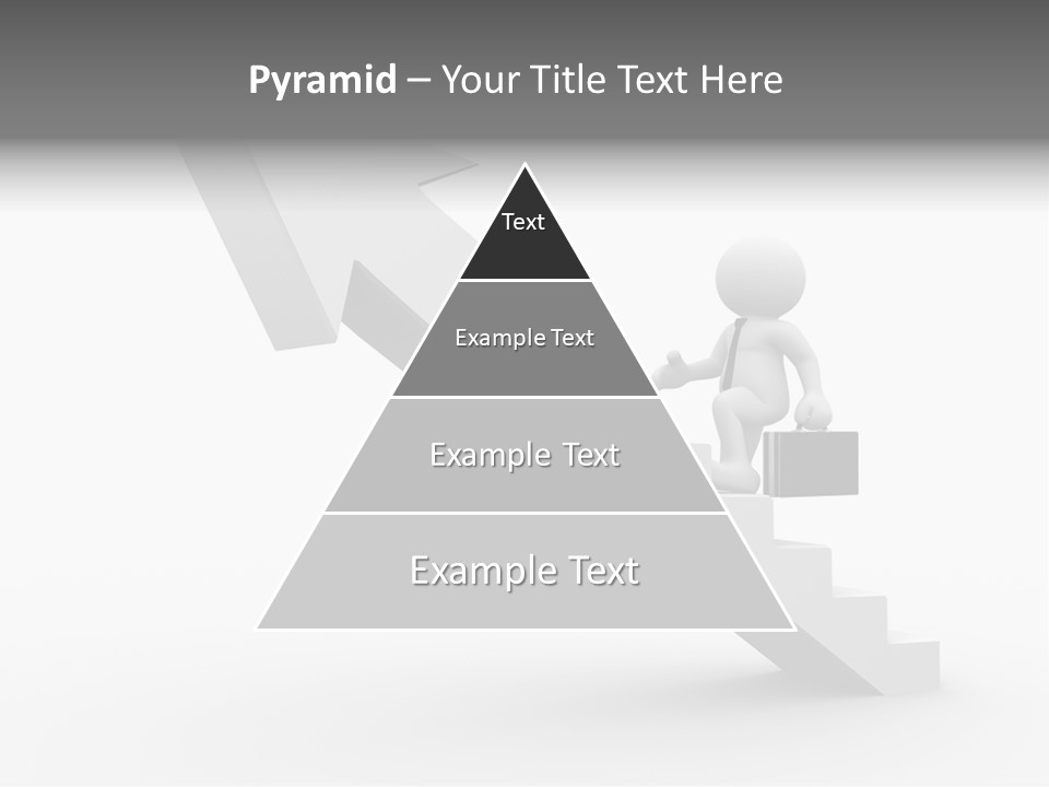 Businessman Progress Briefcae PowerPoint Template
