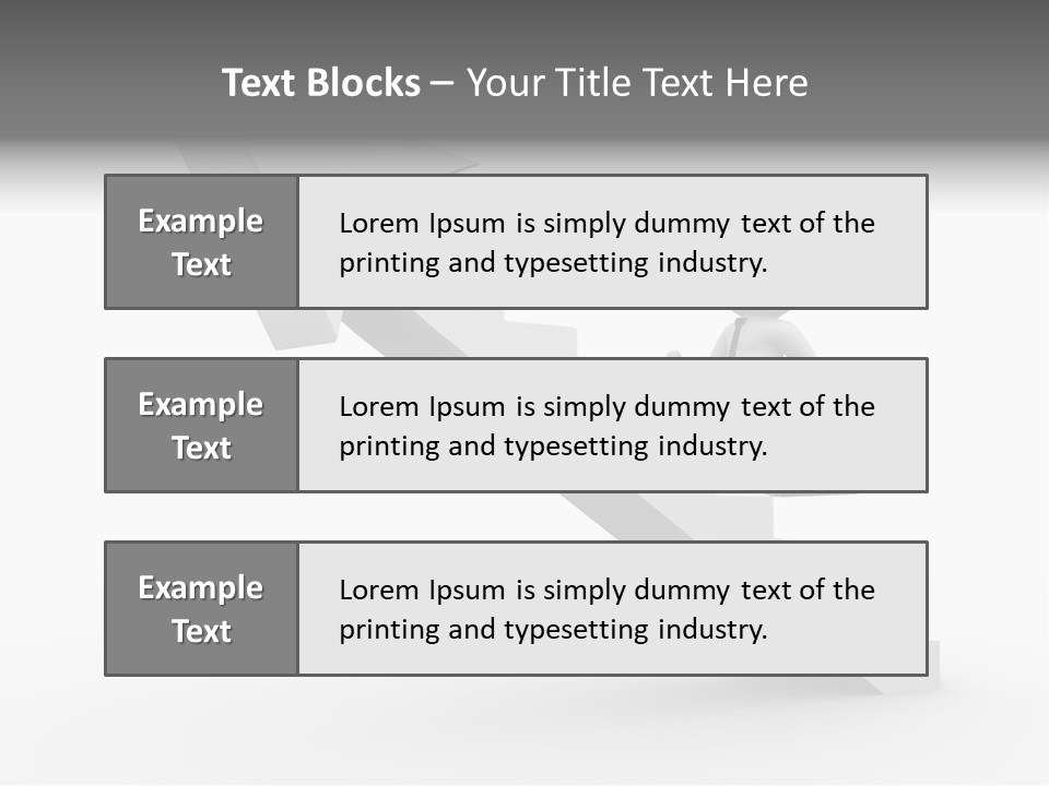 Businessman Progress Briefcae PowerPoint Template