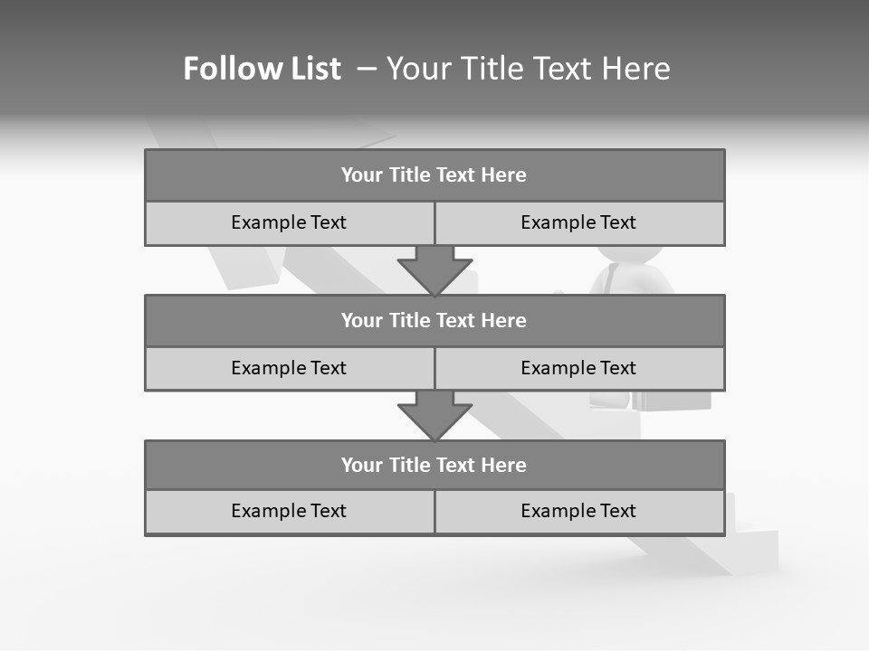 Businessman Progress Briefcae PowerPoint Template