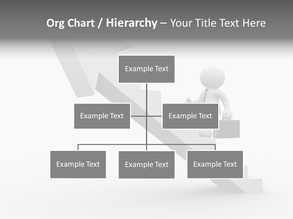 Businessman Progress Briefcae PowerPoint Template