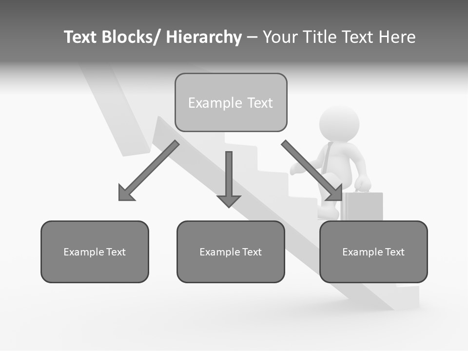 Businessman Progress Briefcae PowerPoint Template