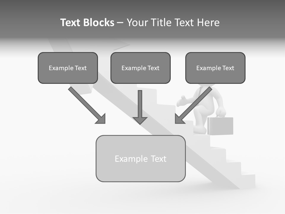 Businessman Progress Briefcae PowerPoint Template