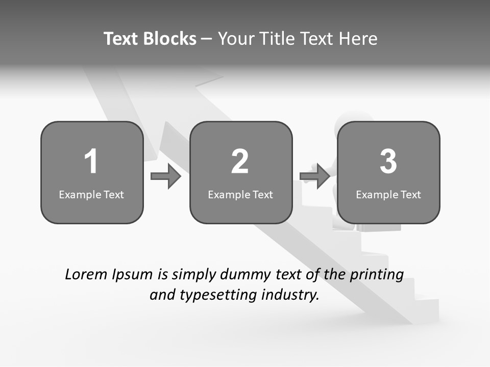 Businessman Progress Briefcae PowerPoint Template