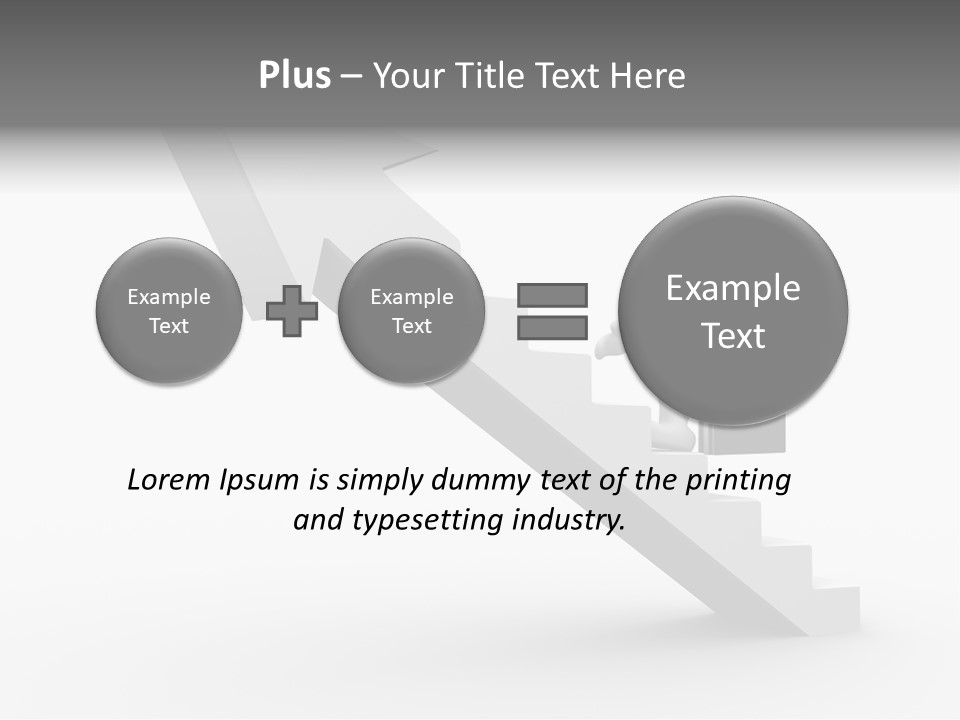 Businessman Progress Briefcae PowerPoint Template