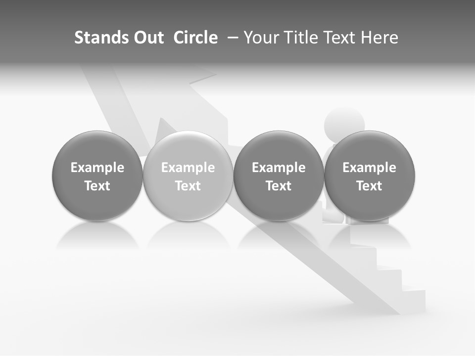 Businessman Progress Briefcae PowerPoint Template