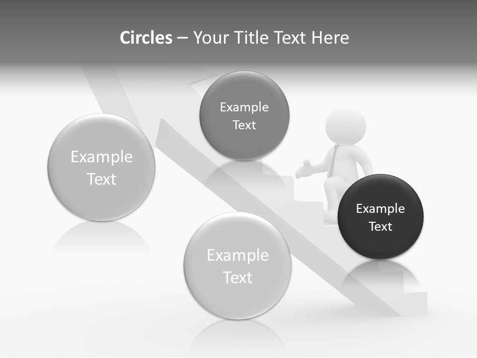 Businessman Progress Briefcae PowerPoint Template