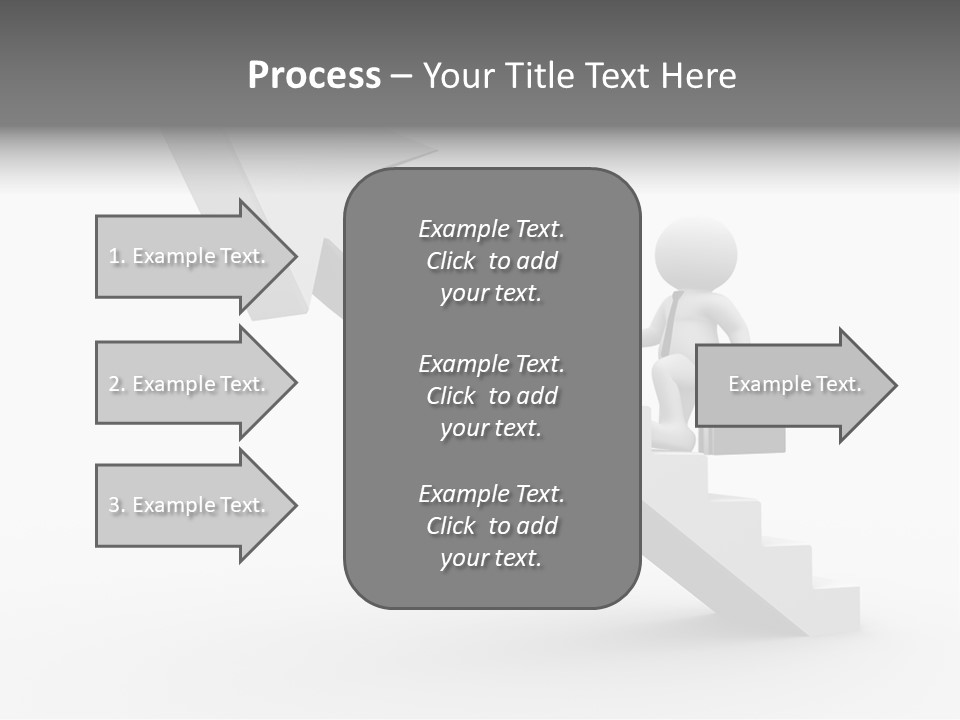 Businessman Progress Briefcae PowerPoint Template