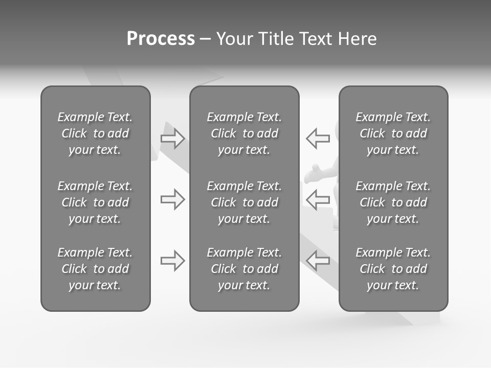 Businessman Progress Briefcae PowerPoint Template