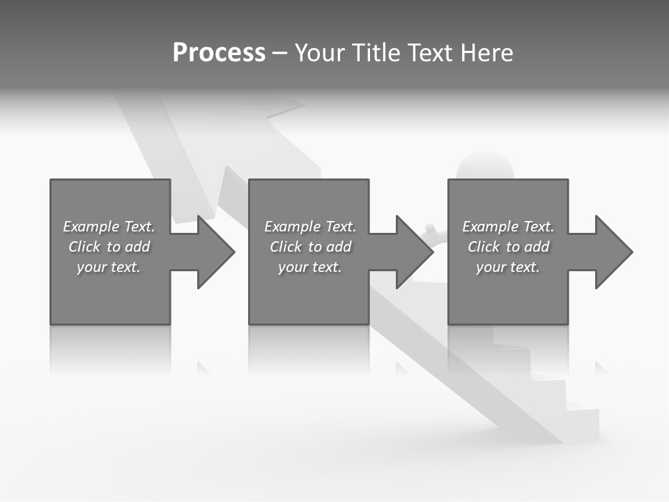 Businessman Progress Briefcae PowerPoint Template