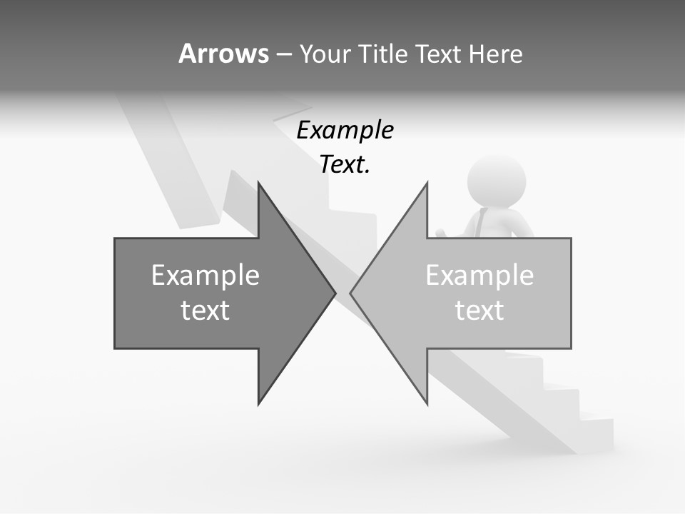 Businessman Progress Briefcae PowerPoint Template