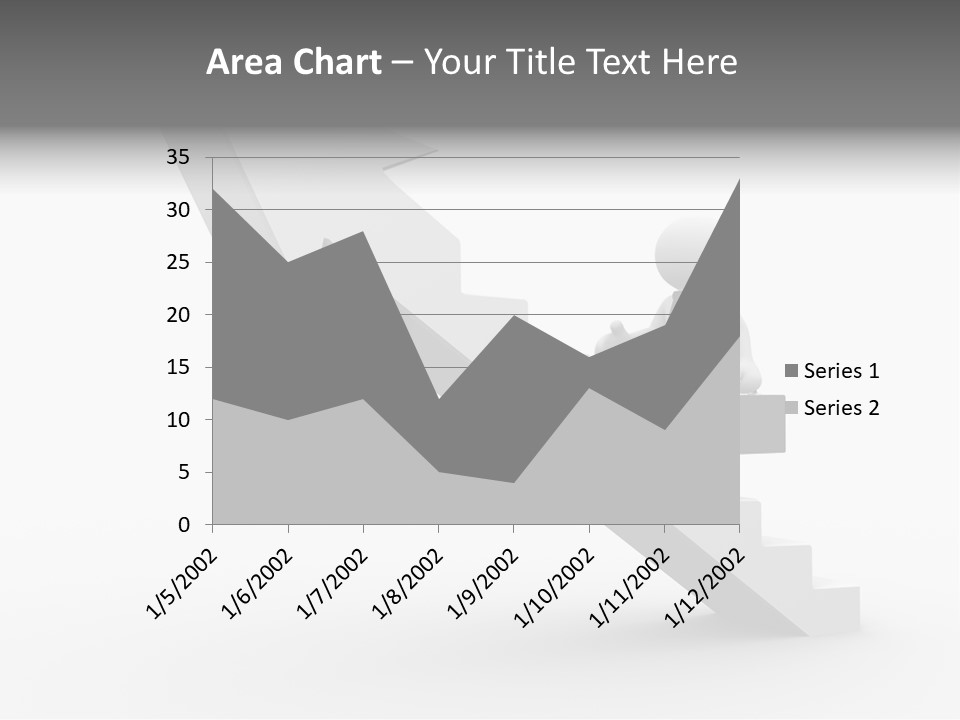 Businessman Progress Briefcae PowerPoint Template