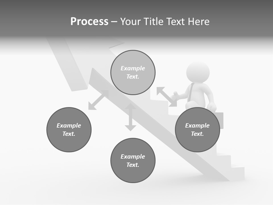Businessman Progress Briefcae PowerPoint Template